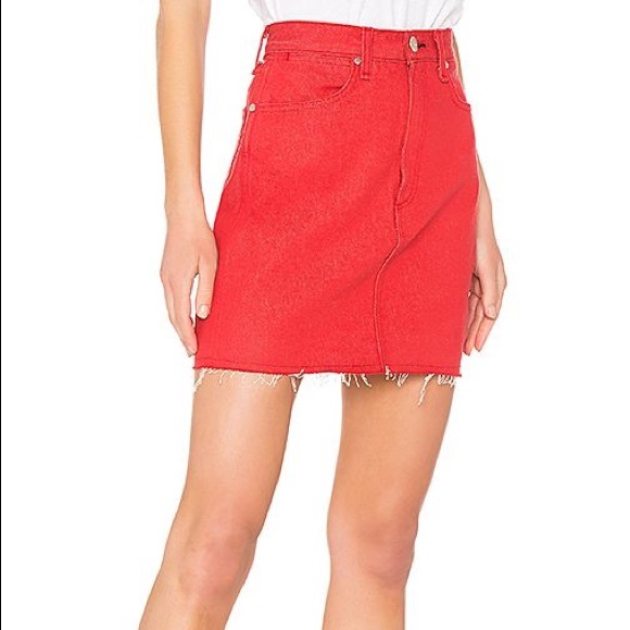 Rag & Bone Revolve Moss Denim Mini Skirt - Picture 2 of 6